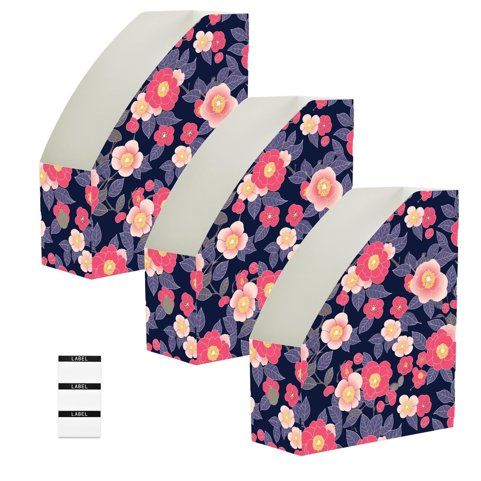 Classeurs pliables pour magazines lot de 6 boîtes de rangement Camélia Peach