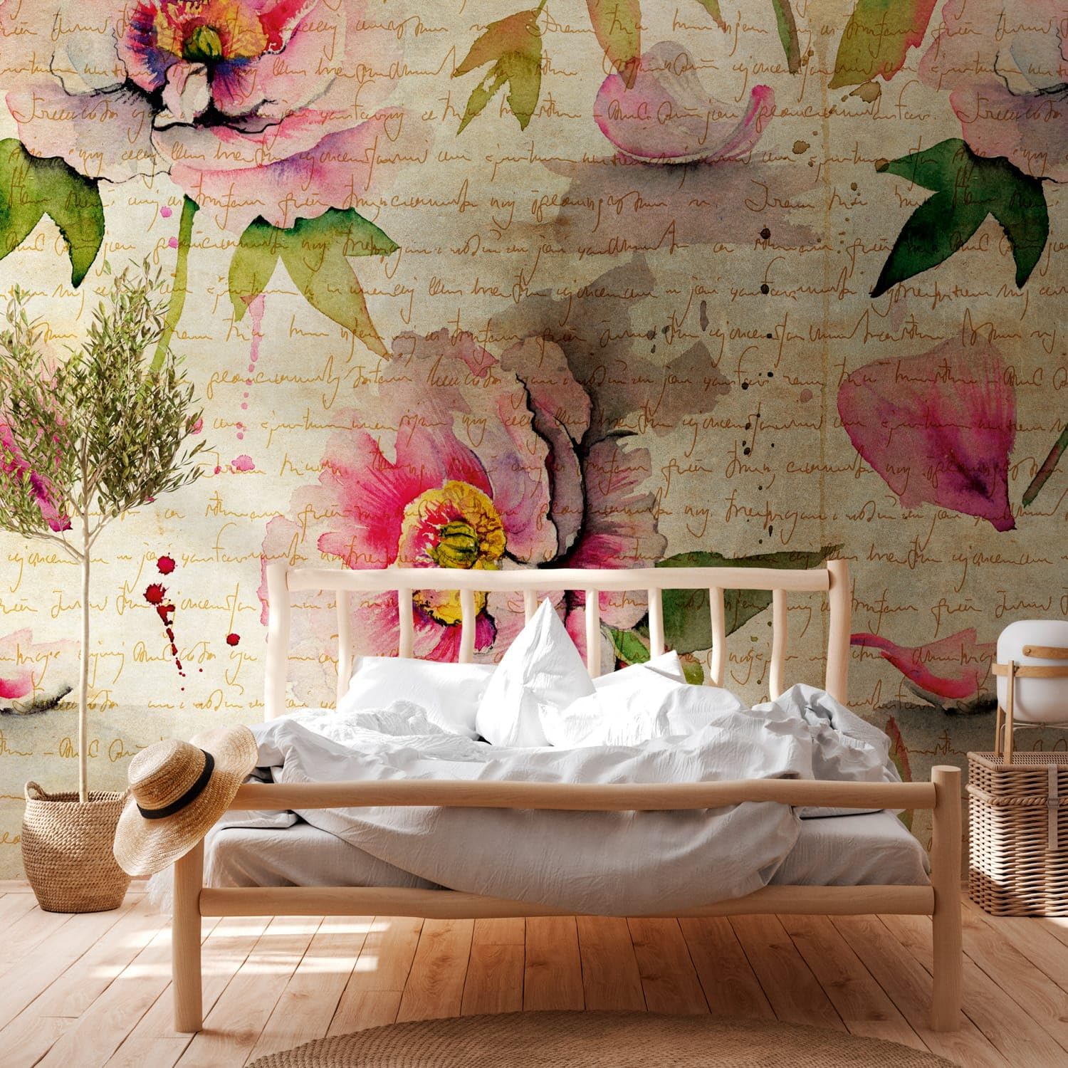 Papier peint floral haut de gamme Profhome 382761-GU revêtement TNT luxe