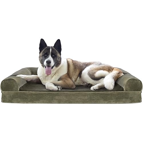 Furhaven Sofa-Style Pet Beds for Small/Medium/Large Dogs & Cats - Orthopedic, Cooling Gel, Memory Foam, & More