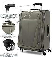 Vista 188 de Travelpro Maxlite 5 - Juego de 2 piezas de equipaje de mano de tela, expandibles con 4 ruedas giratorias, bolso blando para debajo del asiento, Negro
