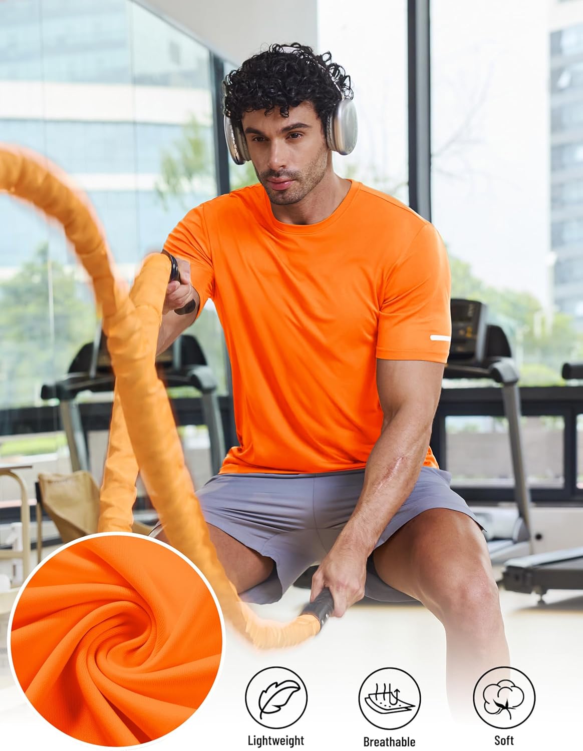 TACVASEN Men's Workout Shirts Short Sleeve Dry Fit Swim UPF 50+ Sun Shirt Crew Neck Athletic T-Shirts Gym T Shirts - Image 3