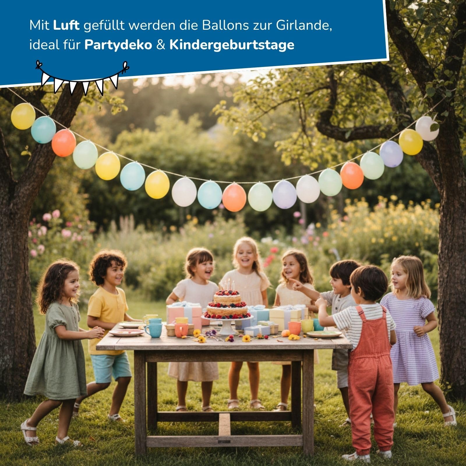 alldoro Ballonpumpe mit Wasserbomben 6er Set, inkl. 1500 Ballons | Partyspielzeug, 2in1 für Wasser & Luft, 6 Wasserbombenpumpen je 1,5L + 1.500 bunte Ballons, für Kinder ab 8 Jahre