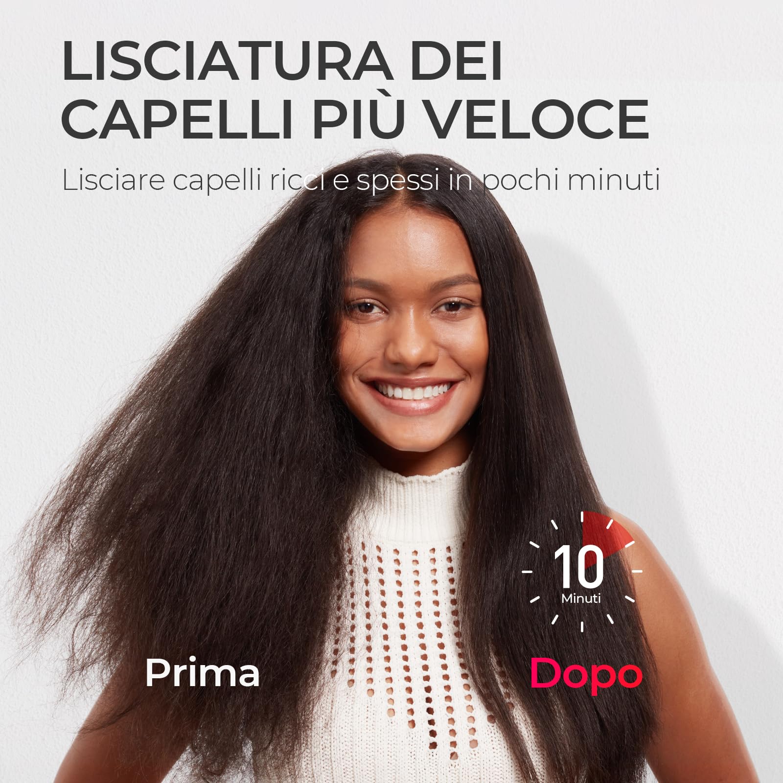 TYMO Spazzola Lisciante Capelli, Ionic Plus Piastra per Capelli Professionale,Styling Rapido,16 Temperature,80-230℃, Display LCD, Doppia Tensione, Riscaldamento Rapido, Antiscottatura, Anticrespo