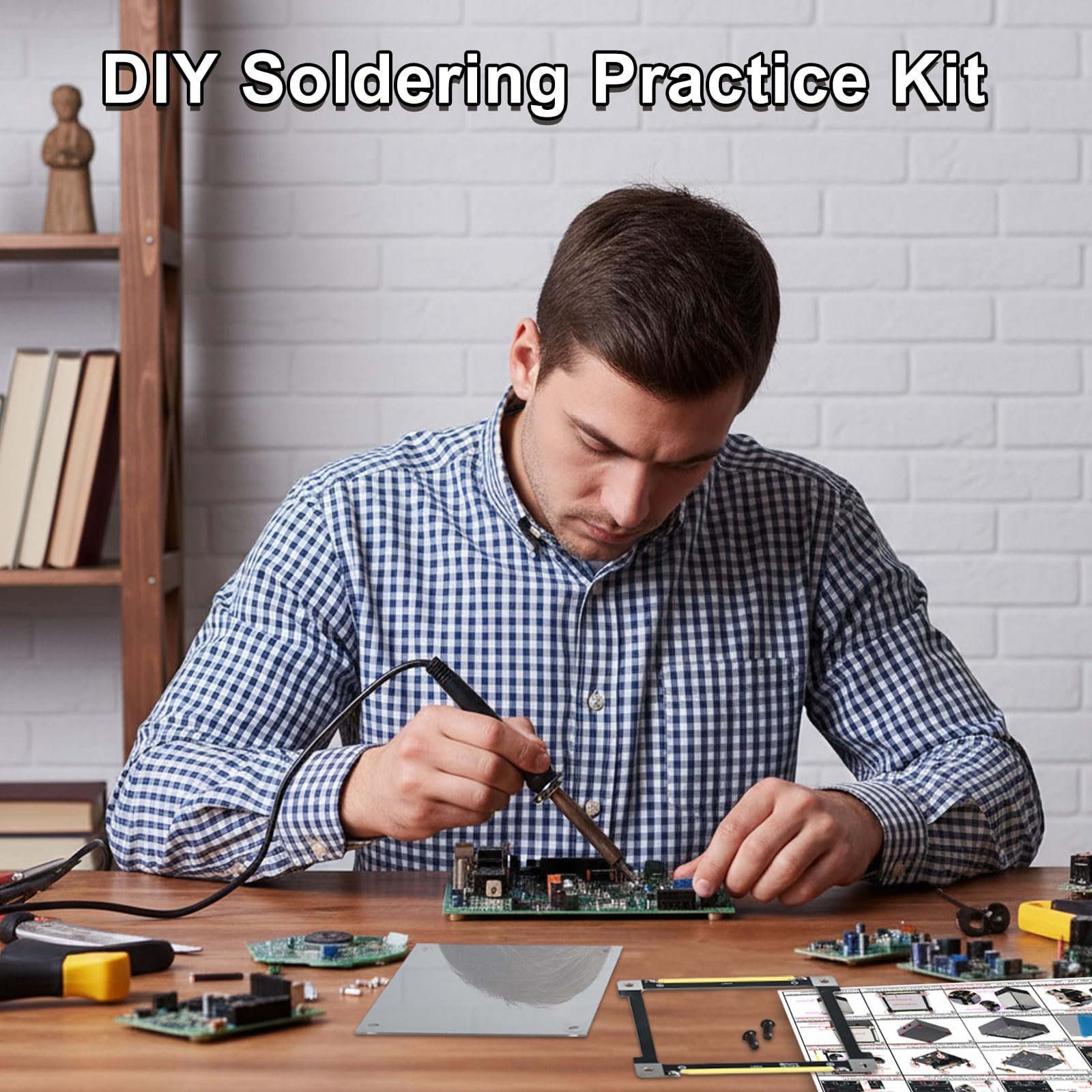 ICrduioo Soldering Kit, DIY Mirror Night Light Electronics Kit, Adjustable LED Brightness - Image 4