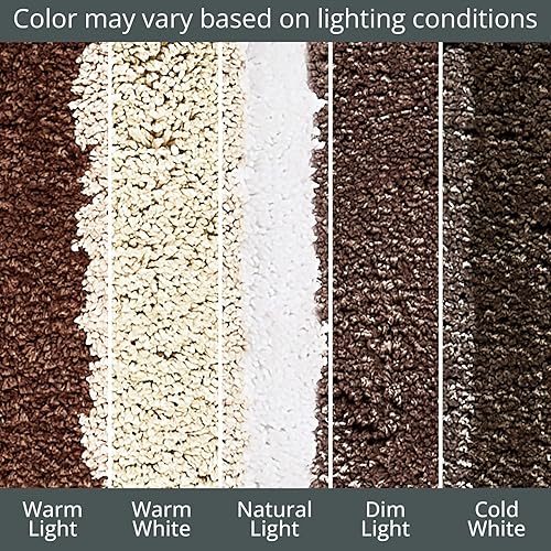 Miniatura 6 de mDesign - Alfombra de microfibra de poliéster para baño, bañera, ducha, tocador, absorbente de agua, lavable a máquina, incluye alfombrilla