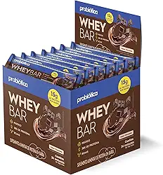 Whey Bar High Protein, Chocolate, Probiótica, 40 G, 24 Unidades