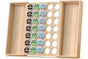 K-Cup Drawer Organizer: Declutter Your Kitchen with Expandable Bamboo Storage