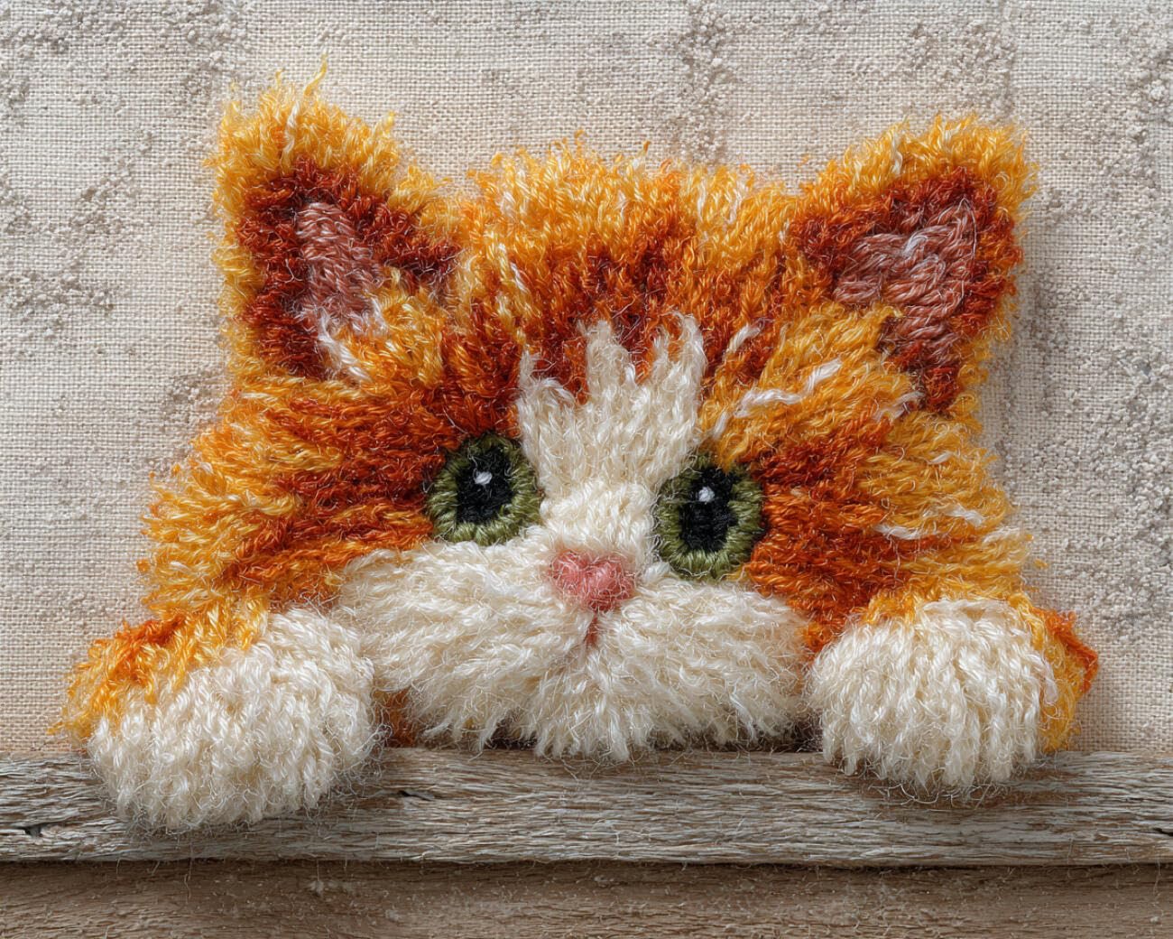AMBATTERY Latch Hook Rug Kit Cute cat 90x120cm