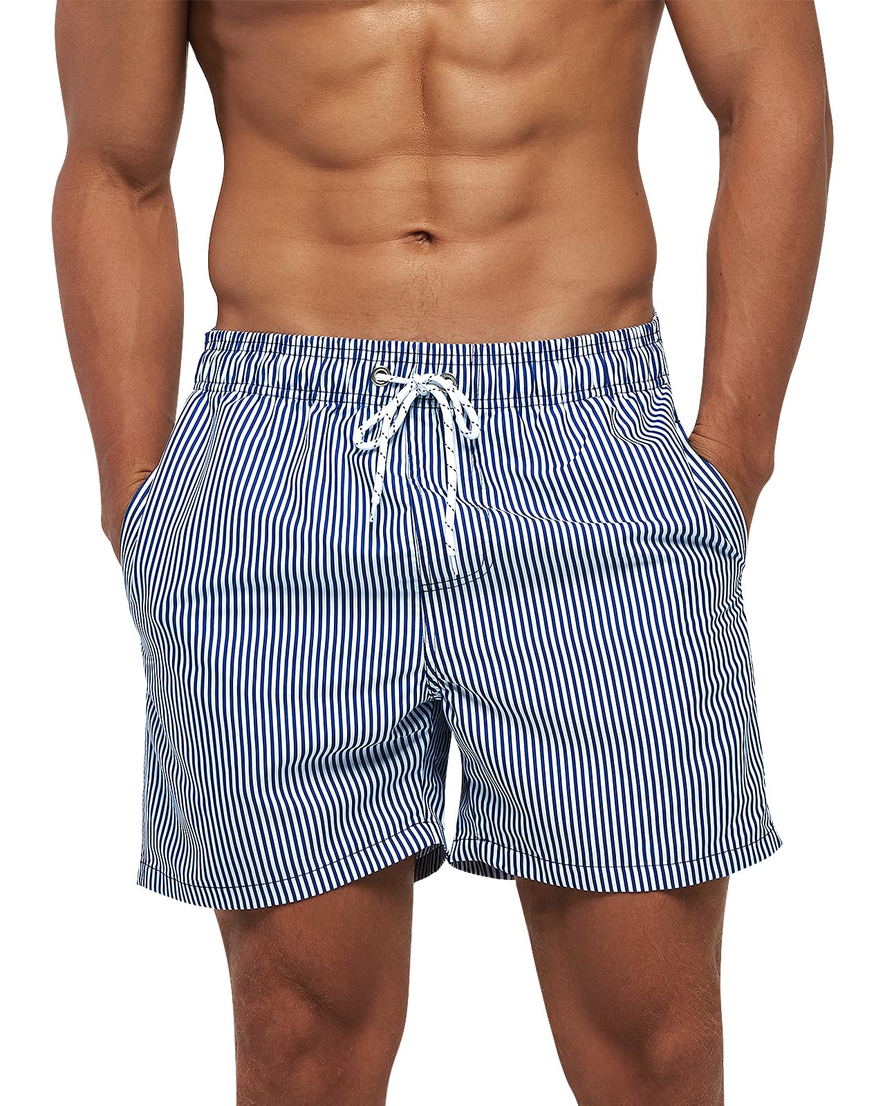 Domee Bañador de Natación Shorts Playa Secado Rápido Pantalones Cortos Hombre
