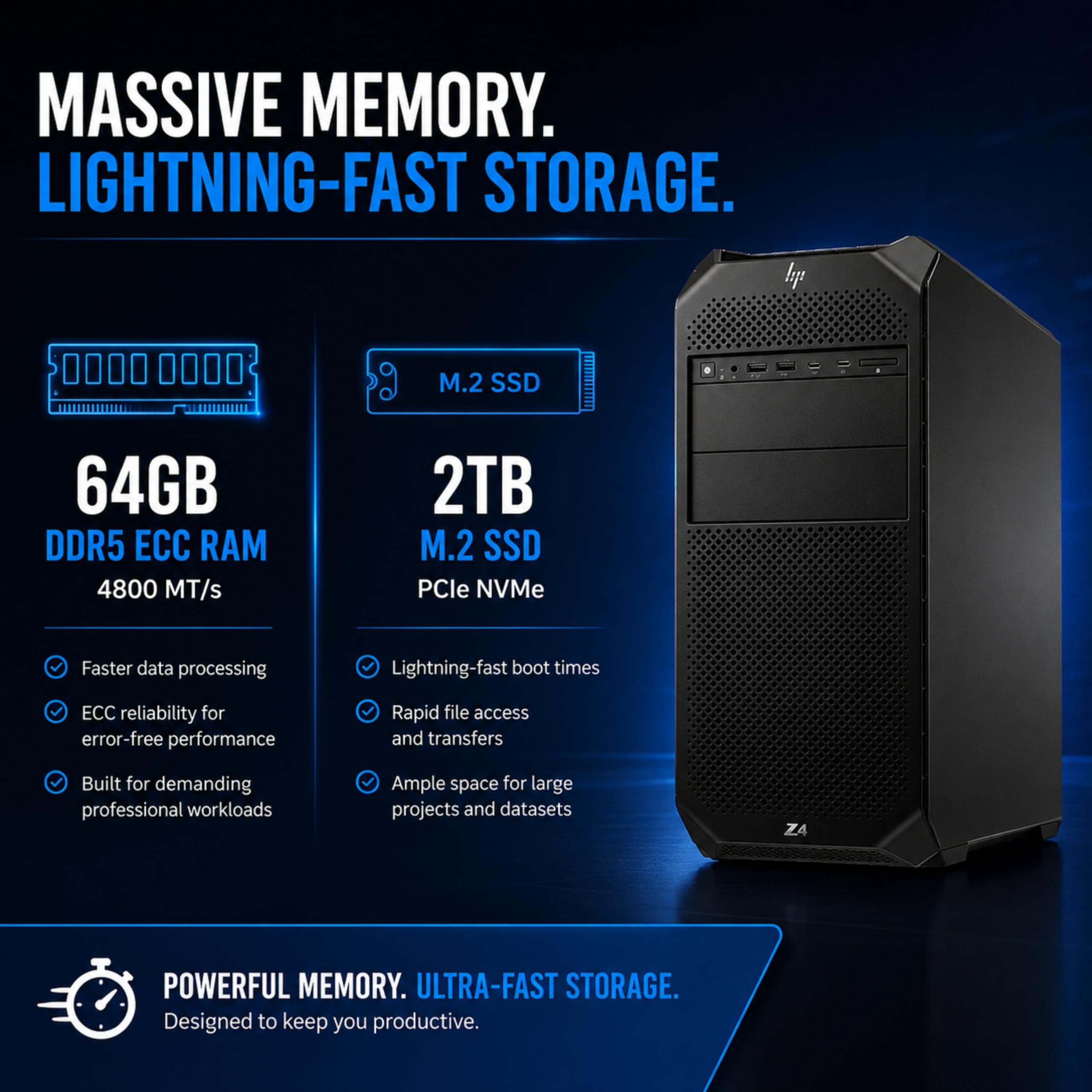 HP Z4 G5 Tower Workstation | Intel Xeon W5-2555X Processor