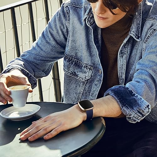 Miniatura 6 de DaQin Compatible con Fitbit Versa 3Versa 4Fitbit Sense 2Fitbit Sense Bandas para mujeres y hombres, correa deportiva de TPU suave impermeable correa