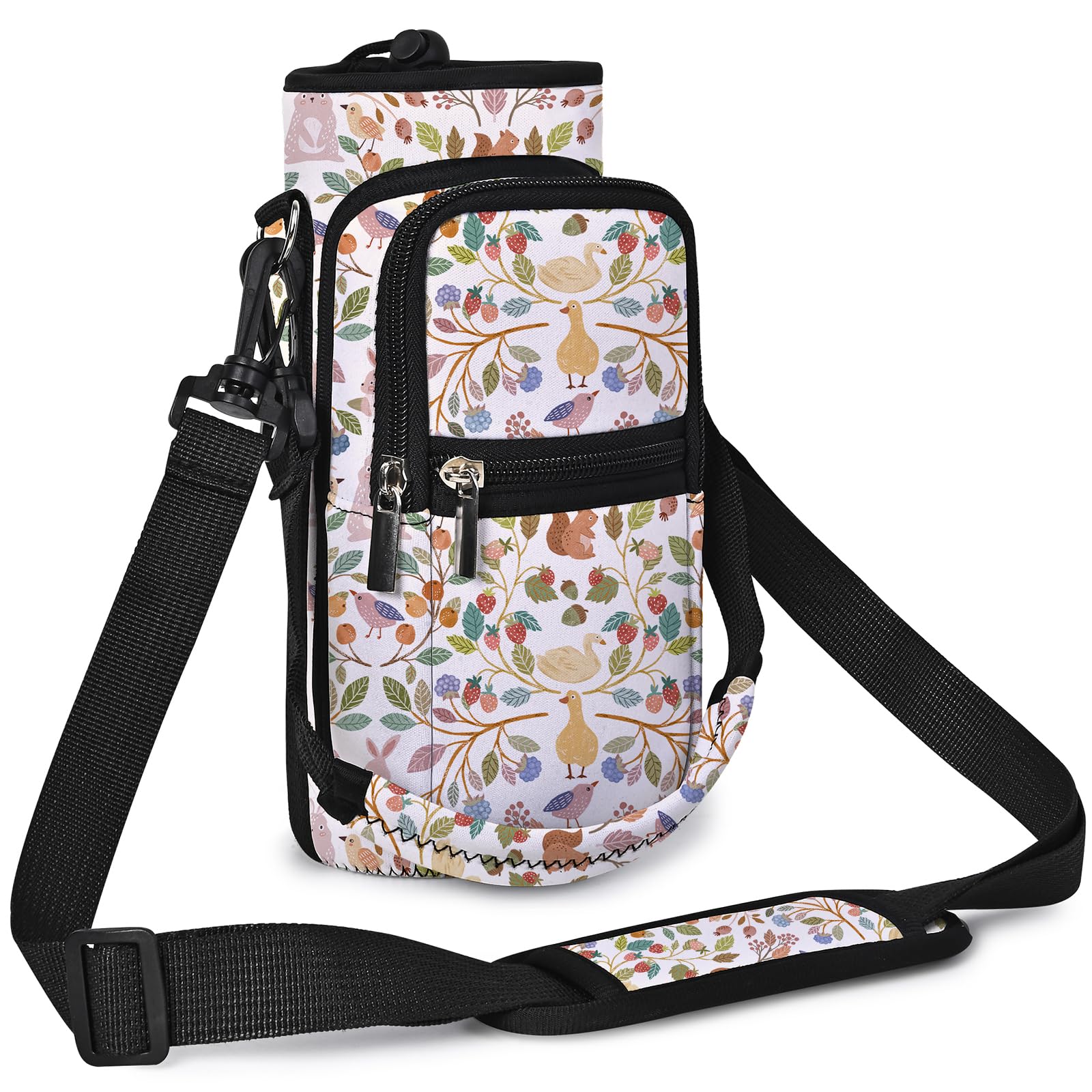 icolor Water Bottle Carrier Bag Holder 25/32/40oz,Adjustable Padded Shoulder & Handle Strap Sports Sling Hiking Pack,Insulated Neoprene Wide Mouth Bottle Pouch Sleeve