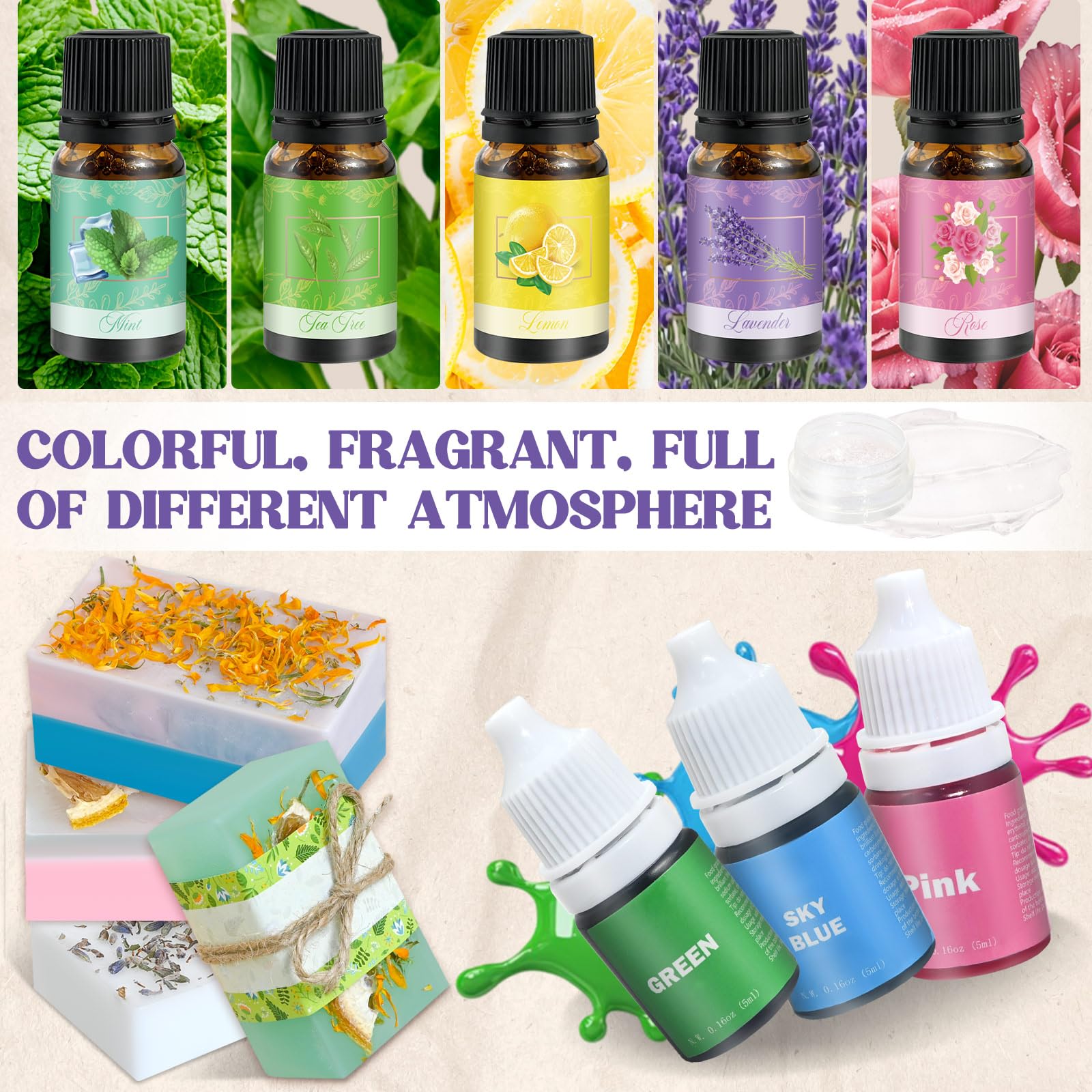 Set per la produzione di sapone per adulti, set creativo per la creazione di sapone fai da te con base per stampi, kit artigianali per adulti, kit per bombe da bagno per principianti, come