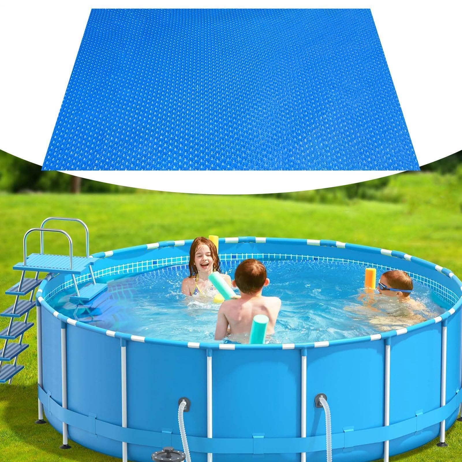 Bâche de piscine solaire pliable et imperméable, tapis d'isolation thermique pour piscines extérieures et spas, conserve la chaleur de l'eau pour le soleil d'été