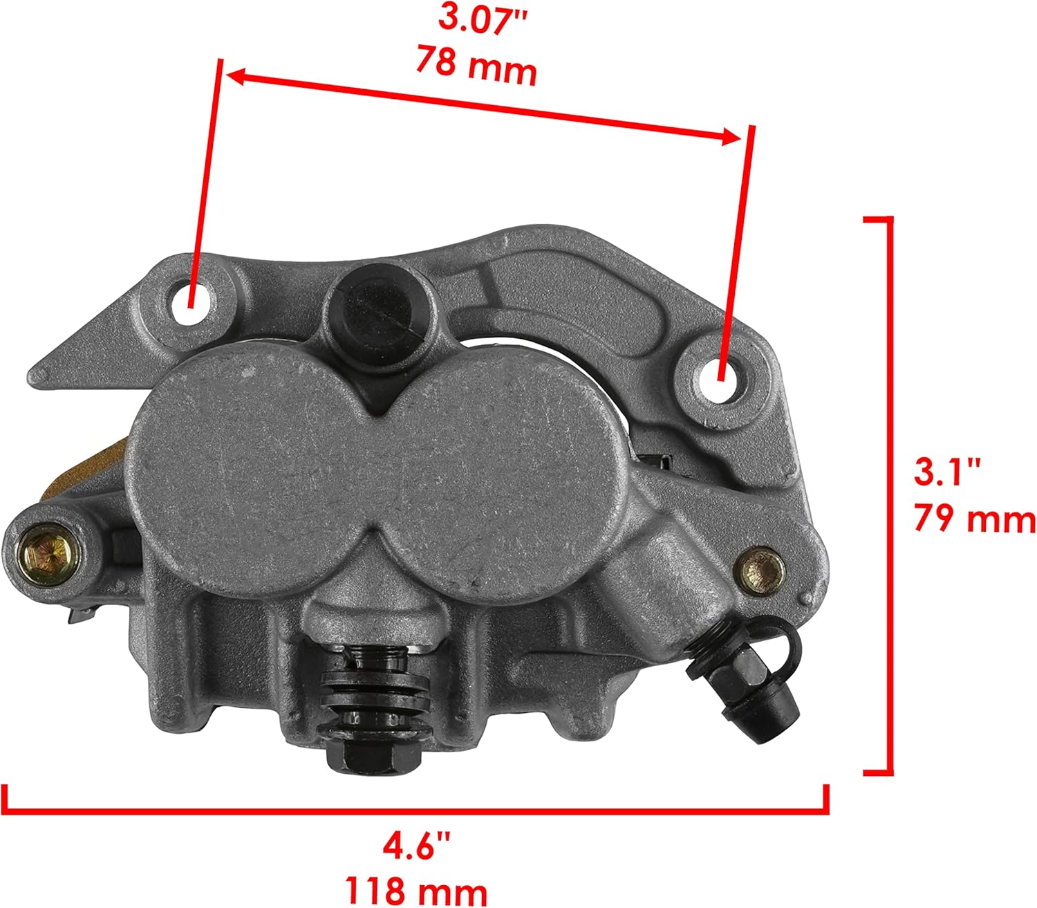 Caltric Front Brake Disc and Caliper with Pads Compatible with Yamaha YZ250 2008-2016 / YZ250F 2007-2015