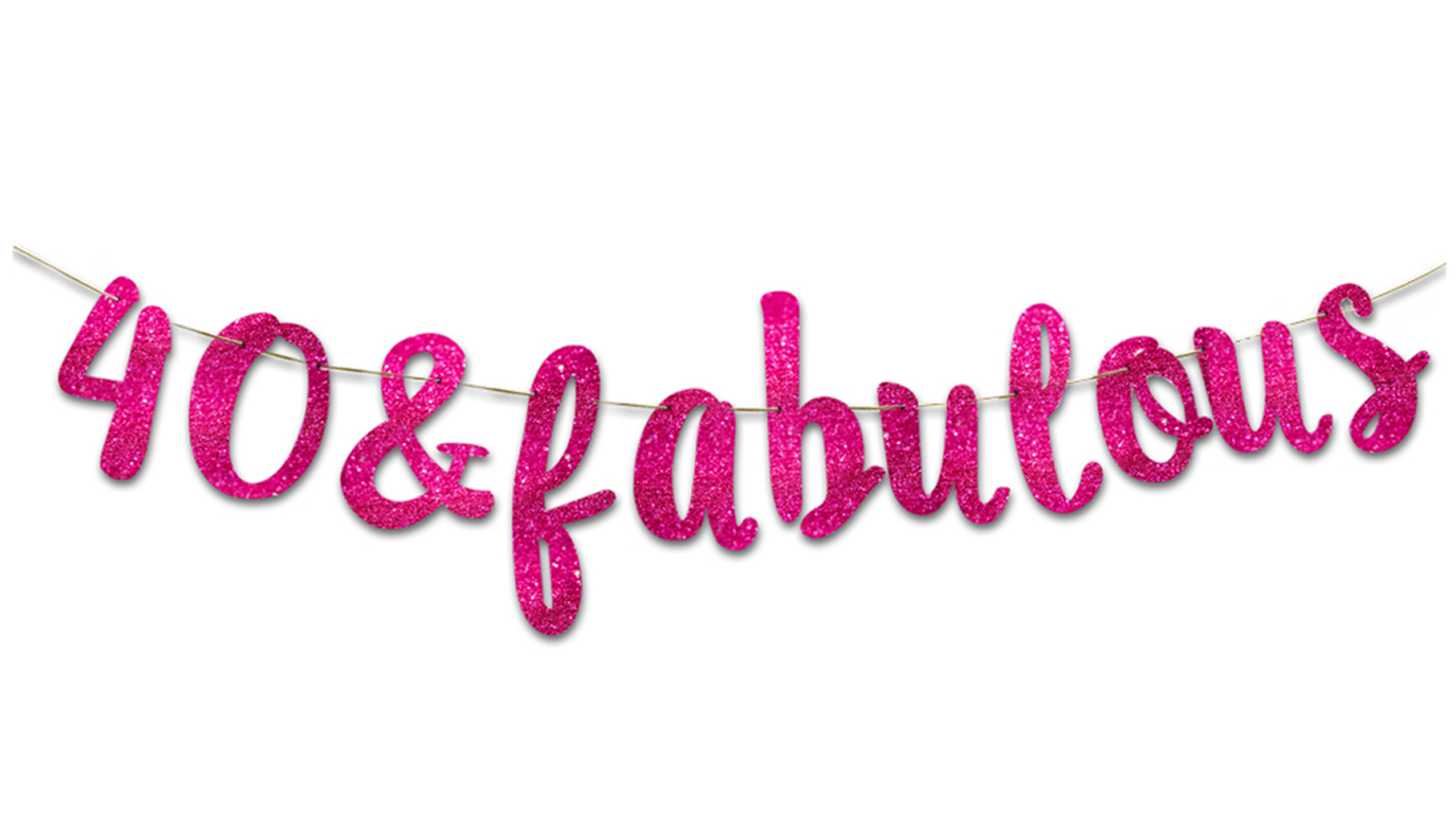 Glitz 40th Banner | The Party Pantry