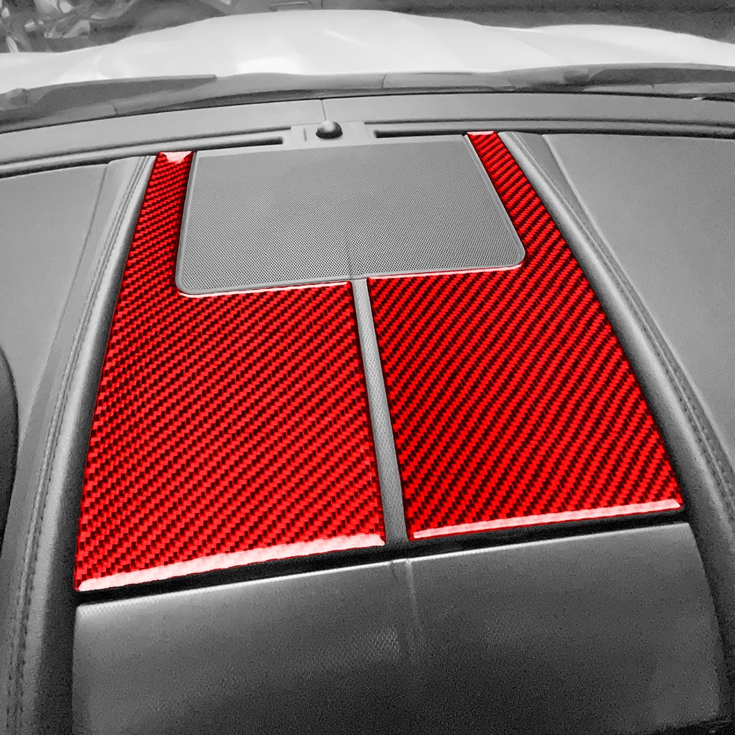 Car Red Carbon Fiber Accessories Center Dash Air Vent 2pcs Protective Cover Sticker Compatible with Jaguar F-Type 2013 2014 2015 2016 2017 2018 2019 2020 2021 2022 2023 2024