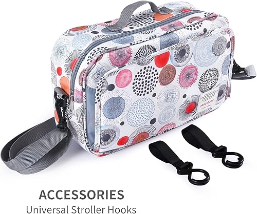 Miniatura 9 de Organizador de cochecito de bebé para almacenamiento de bebé estés donde estés, con múltiples bolsillos, ganchos antideslizantes y correa ajustable