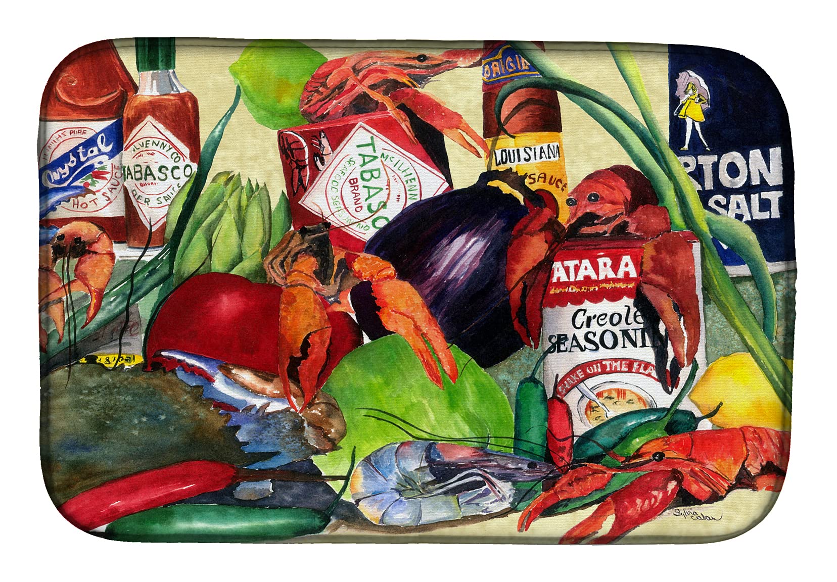 Caroline's Treasures Dish Drying Mat, 14" x 21", Multicolor