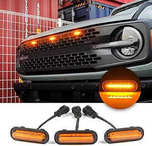 ZDEERAOTO - Juego De 4 Luces LED Ahumadas Para Parrilla Delantera De Color ámbar Para Toyota