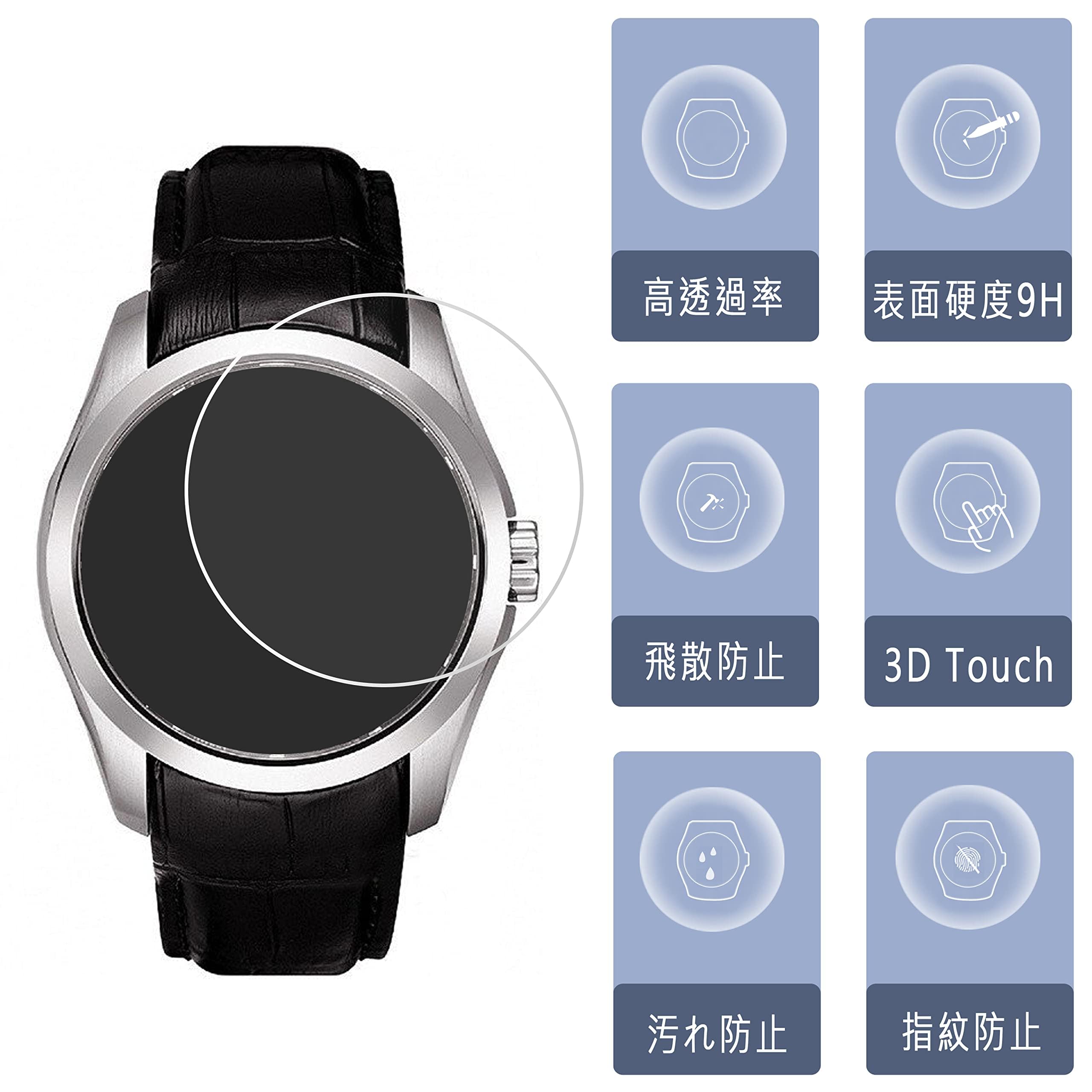 Amazon | 【 3枚セット- 日本旭硝子 】35mm 直径 腕時計 円型 ガラス 