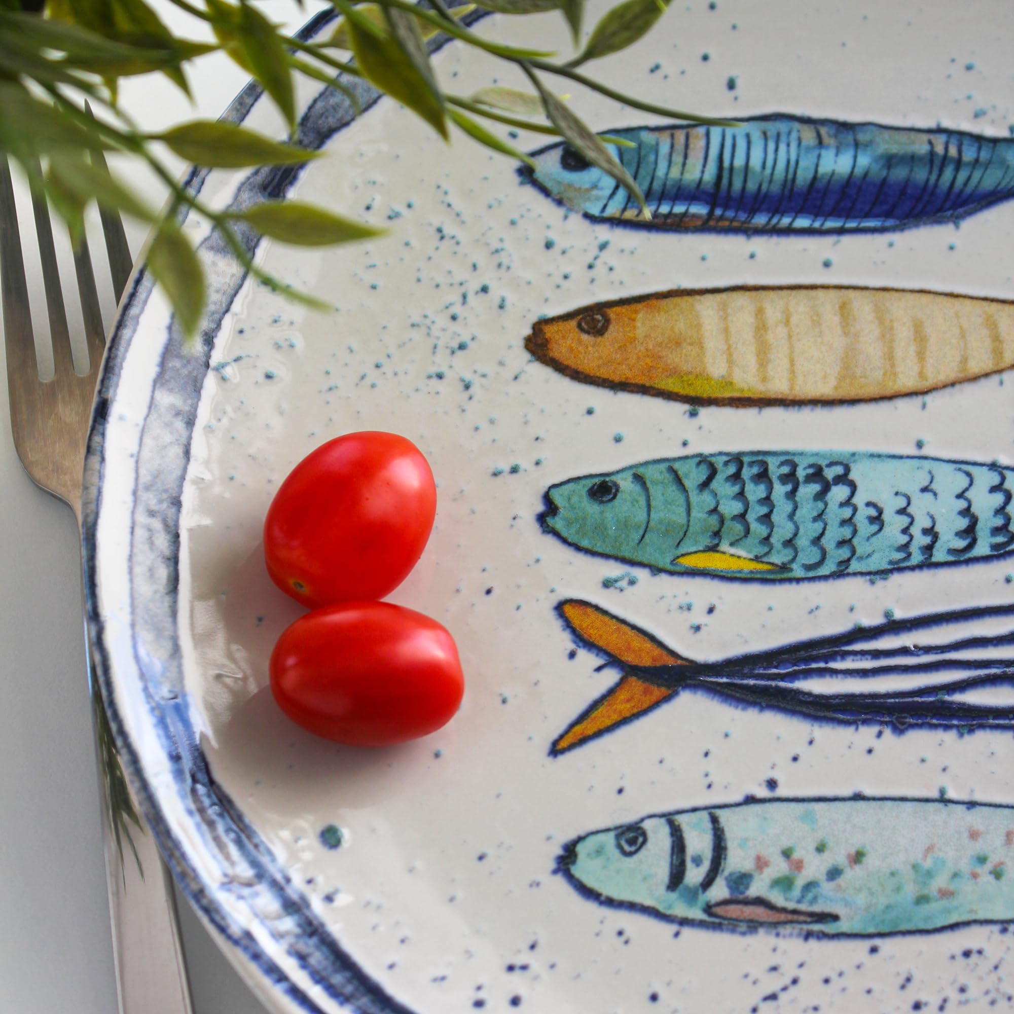 La Mediterránea Stoviglie 18 Pezzi, Per 6 Persone; 6 Piani Grandi 26 Cm; 6 Dessert 20 Cm; 6 Fondi Zuppa o Insalata 20 x 5 Cm