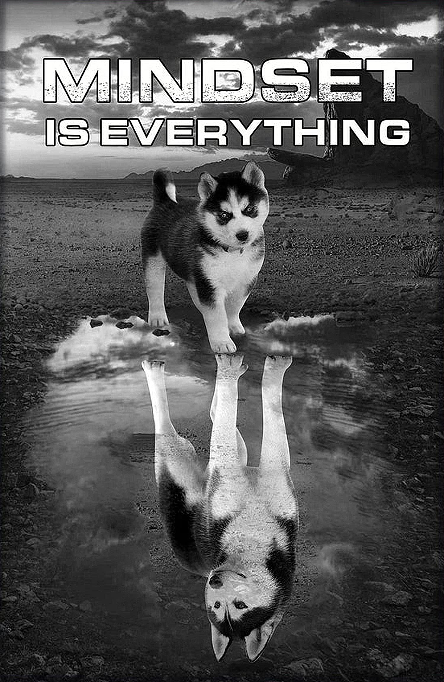 Targa Metallica Vintage Husky 'Mindset Is Everything' – Poster Retrò 20x30 Cm Per Parete - 2