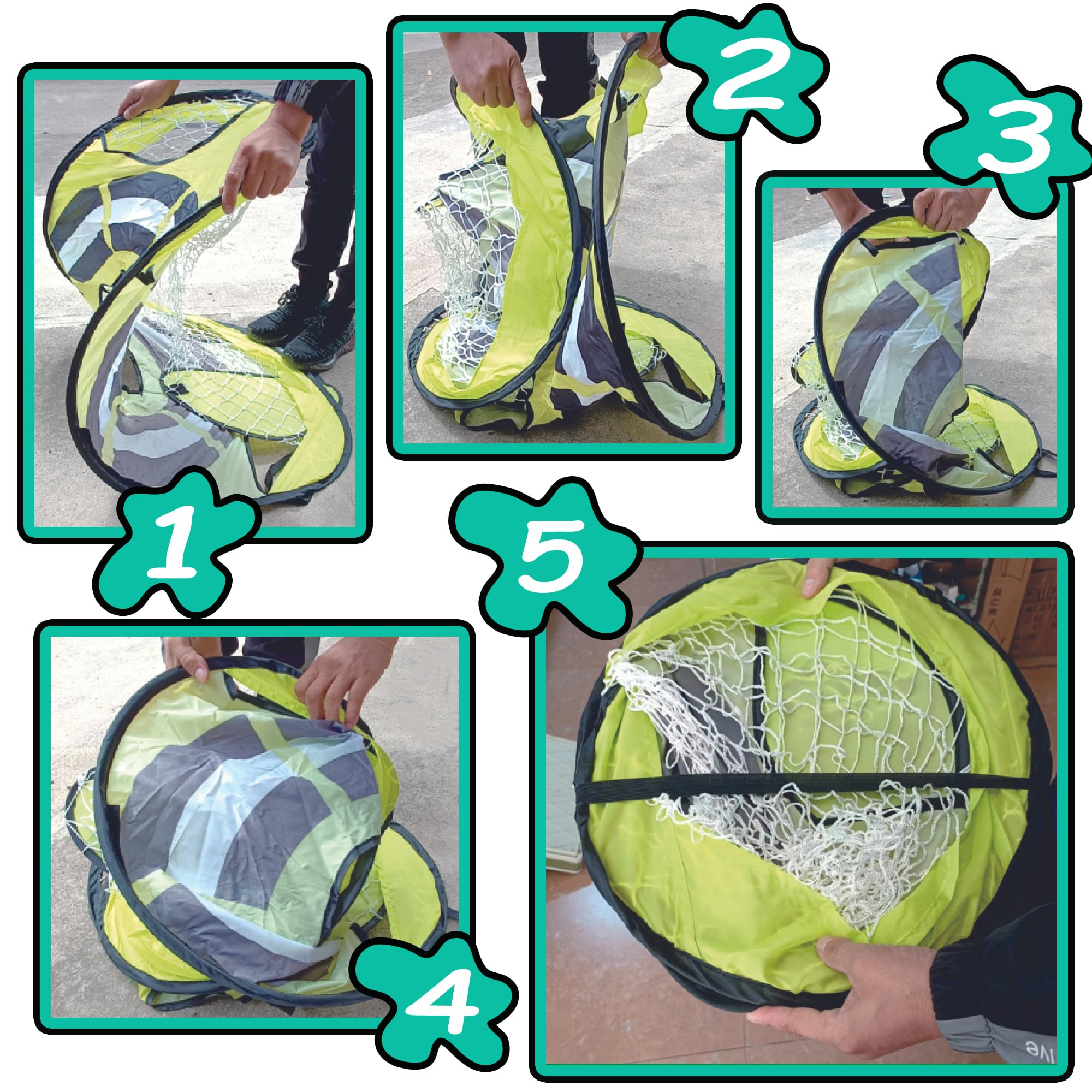 Portería De Fútbol Plegable Para Niños 2 En 1 - 120x80x80cm - Incluye Red Y Bolsa De Transporte