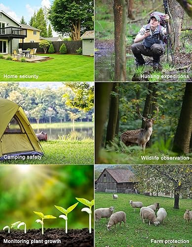 Miniatura 8 de KLK - Paneles solares para cámara de rastreo de 6 W, cargador de batería solar de 12 voltios, accesorio de caza impermeable, ideal para monitoreo de