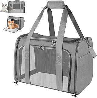 Cat and Dog Transport Bag, 45 x 30 x 30 cm, Transport Box, Cat Transport Bag, Foldable and Breathable, Car Travel Transport Box for Cats and Medium Dogs product image