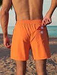 APTRO Men's Swim Shorts Swim Trunks 5" Quick Dry Bathing Suits Swimwear with Zipper Pockets