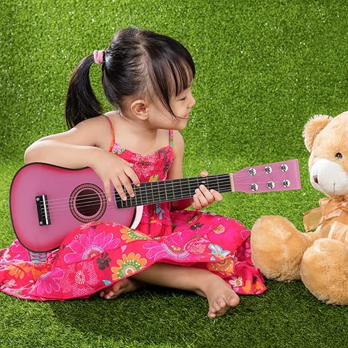 Miniatura 4 de Toddmomy Guitarra para niños de 23 pulgadas 6 cuerdas guitarra para principiantes guitarra acústica para niños guitarra de 6 cuerdas para niños
