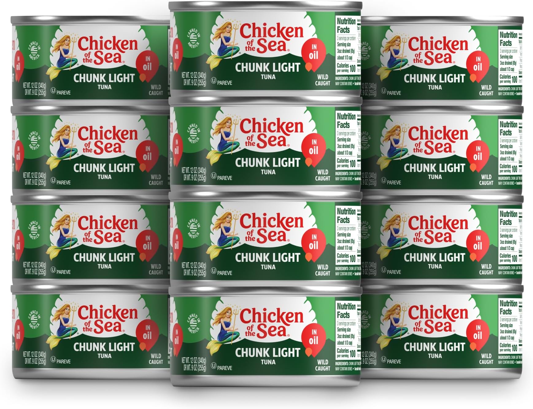 Chunk Light Tuna in Oil (12 oz can)