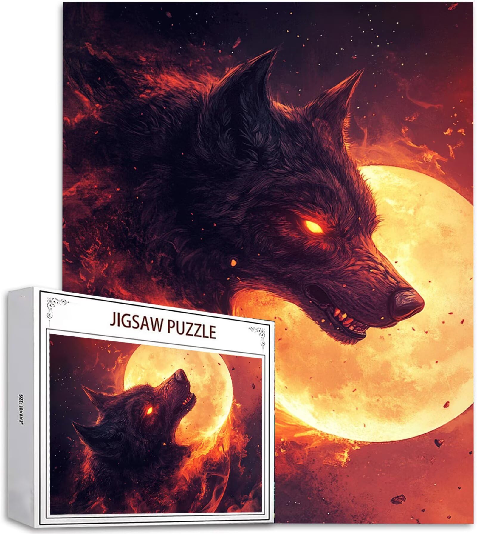 Puzzle 5000 Pezzi, 3 4 5 Anni Puzzle Luna 6 7 8 Anni Giochi Educativi Sostenibili Con Motivi Per Adulti Da Gioco in Legno Di Alta Qualità Jigsaw Lupo per Gioco Familiare, 2026 Regalo Natale H-8711