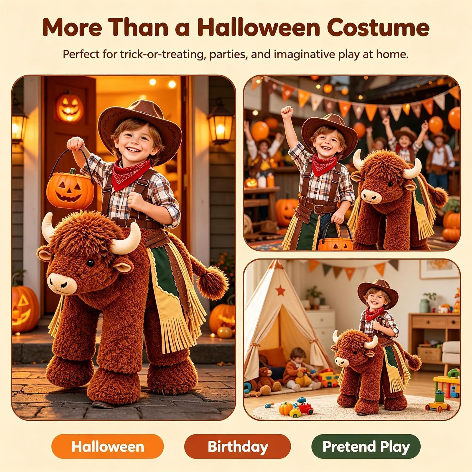 Costume da Bull Rider Abbigliamento per Festa di Halloween e di Ruolo