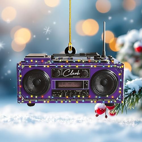 Miniatura 6 de Cinta de casete personalizada, adorno de Navidad 2024, adorno de cinta de mezcla de música retro, decoración de árbol de casete personalizado,