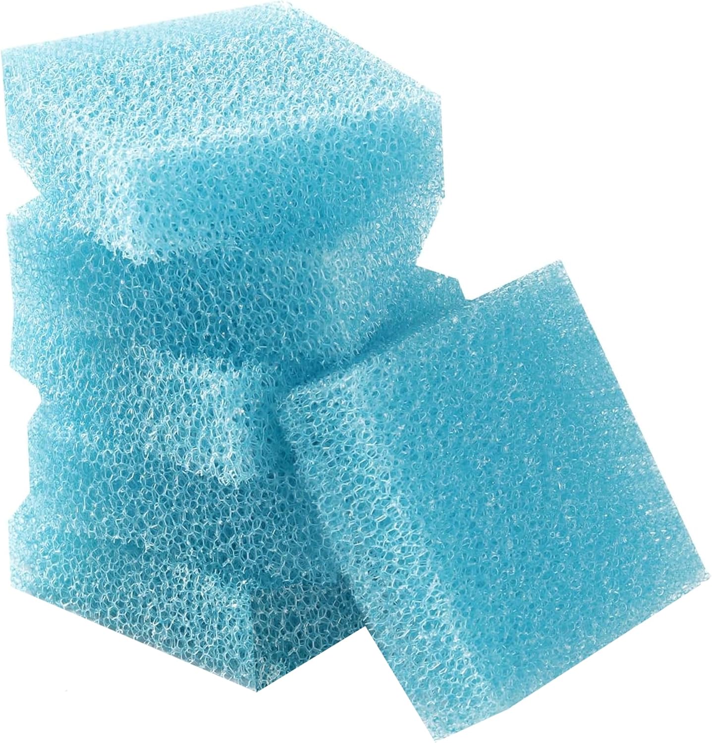 (6-Pack, Blue) 3.25×3.25×1 Aquarium Cleaner for Glass Walls Fish Tanks, Aquarium Glass Cleaning Tool Won’t Scratch Glasses, Aquariums Sponge for Turtle Fish Tank