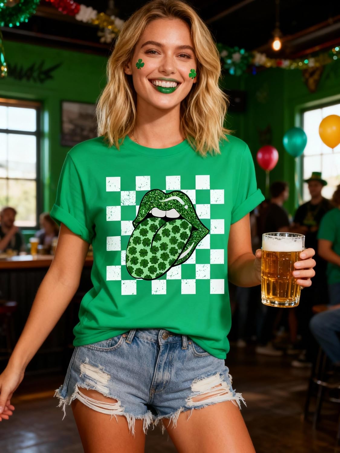 St Patricks Day Shirt Women: Funny Saint Patricks Day Shirts Cute Shamrock Tshirt Irish Graphic Tee Tops - Image 3