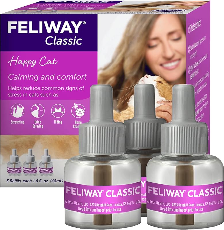 Refil de Difusor de Feromônios para Gatos FELIWAY Classic, Pacote com 3