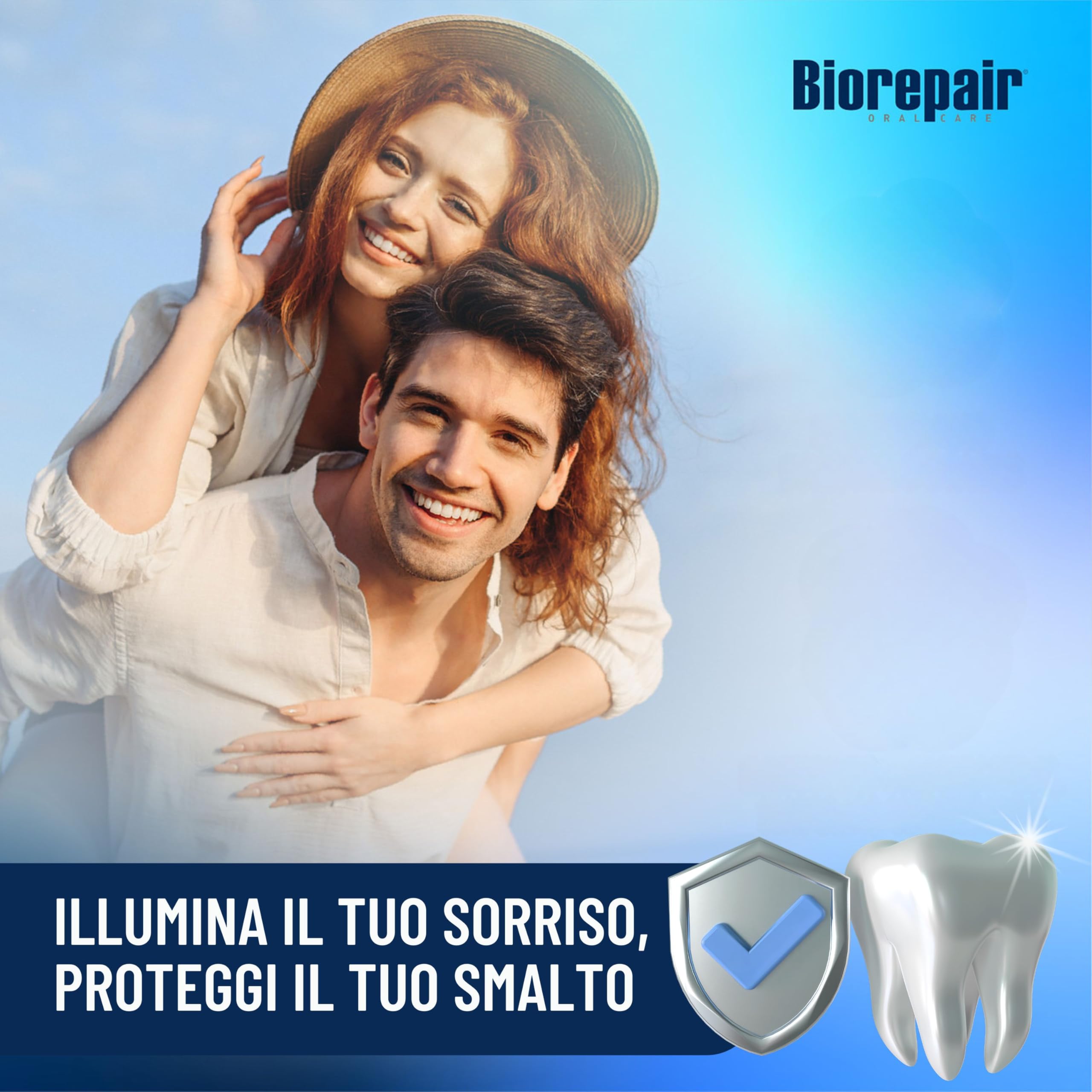 Biorepair, Dentifricio Pro White, 12 Confezioni da 60 ml, Dentifricio Sbiancante con Tecnologia del Polimero Sbiancente PVP,Ripara lo Smalto e la Dentina per Denti Bianchi e Brillanti,Senza Fluoro