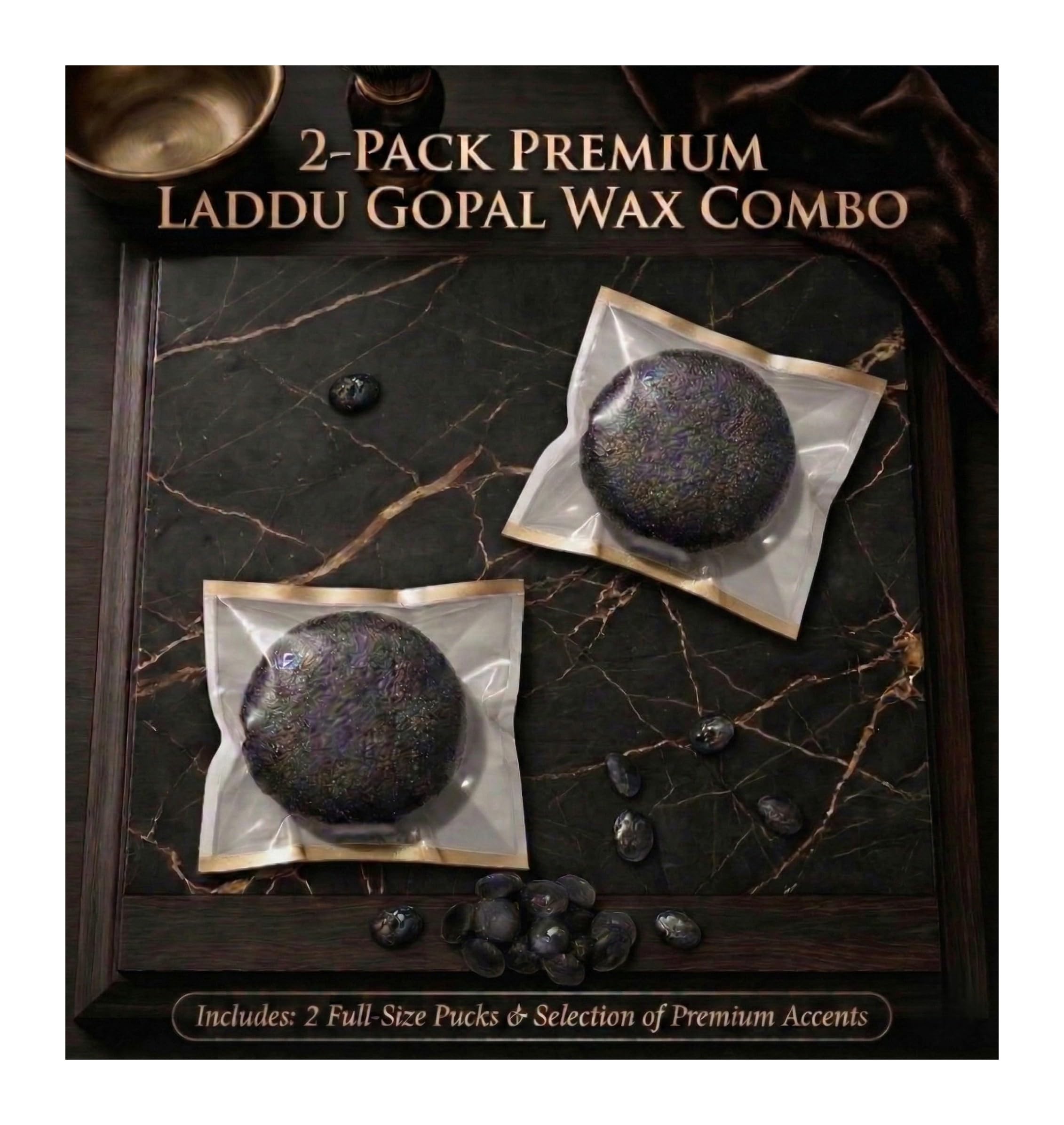 RV Shringar Reusable Black Wax Lagaav for Idol Jewelry | Safe & Easy Shringar Glue Alternative for Kanha Ji, Laddu Gopal (2, black)-image-47