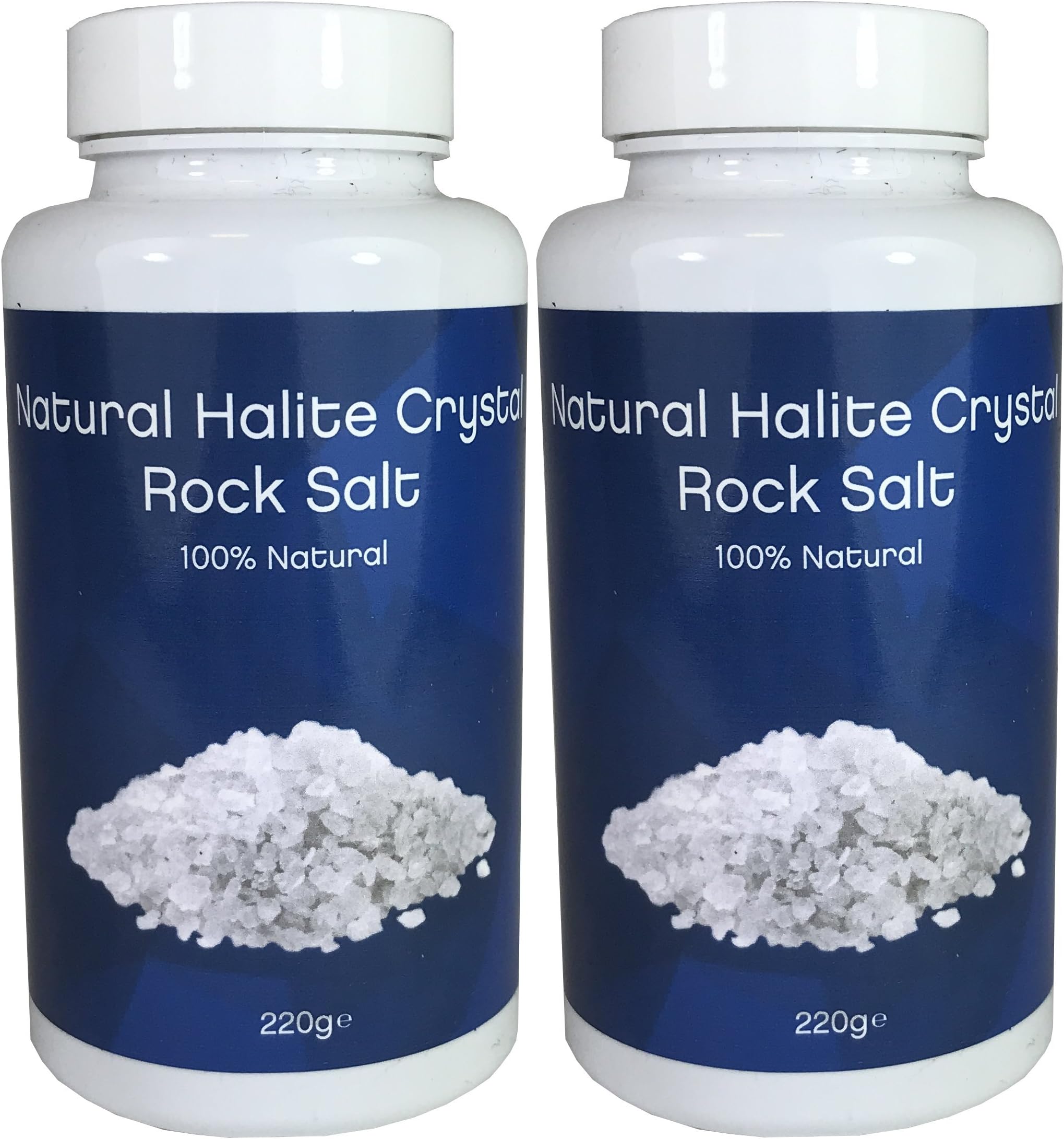 2x Natural Halite Crystal Rock Salt 220 Grams