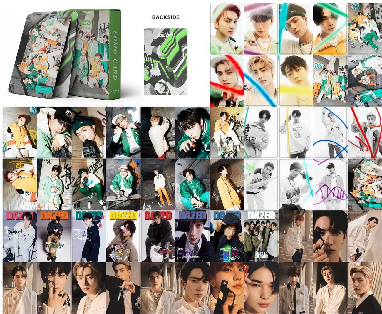 6UH8MB 4Pack/218PCS KPOP ENHYPEN Lomo Cards Photocards Album