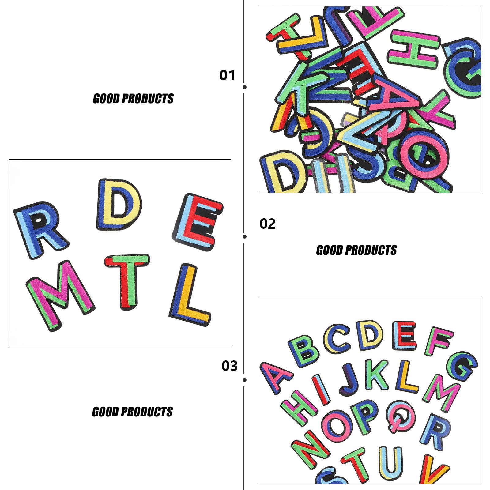 SHINEOFI 156pièces Patches à Coudre Pour Vêtements Et Alphabet Créatif Autocollants Décoratifs Pour Tenues Et Accessoires
