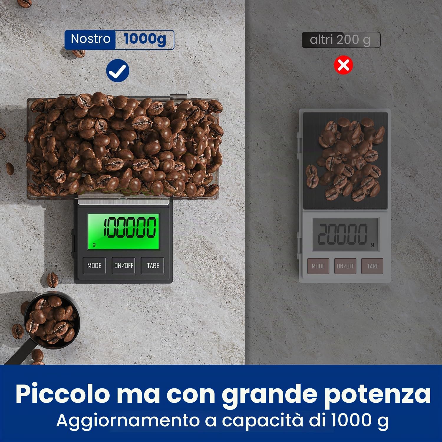Bilancia di precisione, 1000 g/0,01 g bilancino precisione per oro, mini bilancia portatile, balance de monnaie 5 unità di misura, bilancia in grammi, bilancia d'oro, bilancia per gioielli