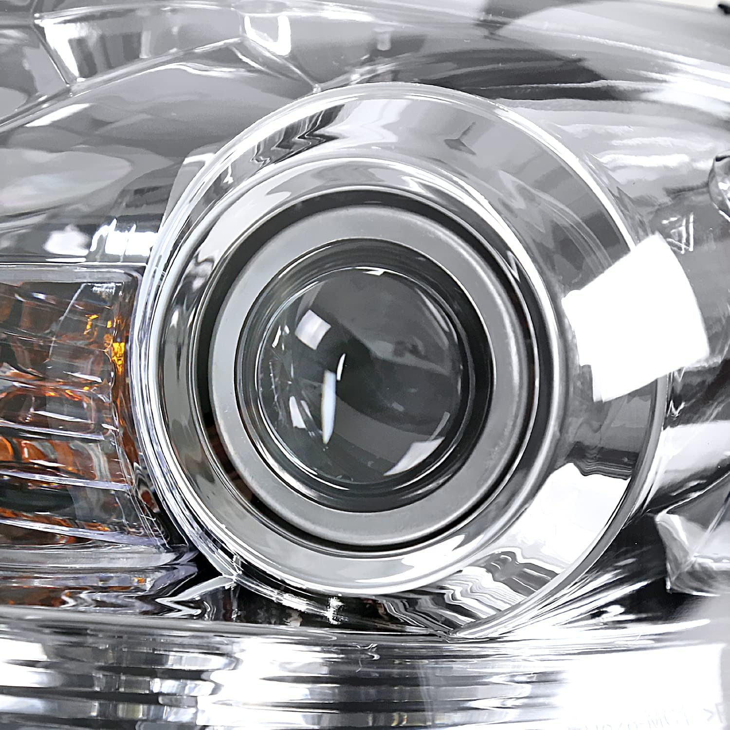 SPEC-D TUNING SMD LED Turn Signal Chrome Projector Headlights Compatible with 2006-2010 Lexus IS250 IS350, Left + Right Pair Headlamps Assembly