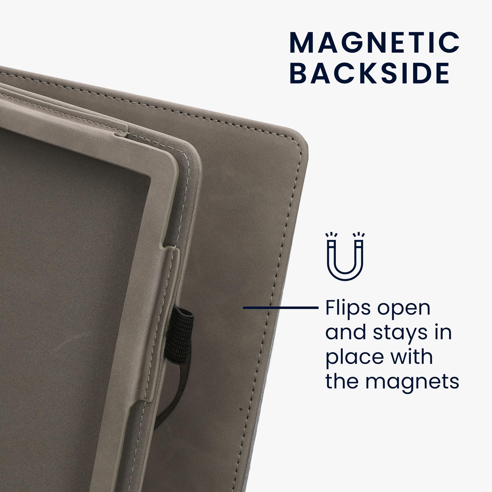 kwmobile Carcasa Compatible con Amazon Kindle Scribe (2022/2024) Funda - Funda con Stand Agarre de Mano y Tarjetero - Dibujo de corazón