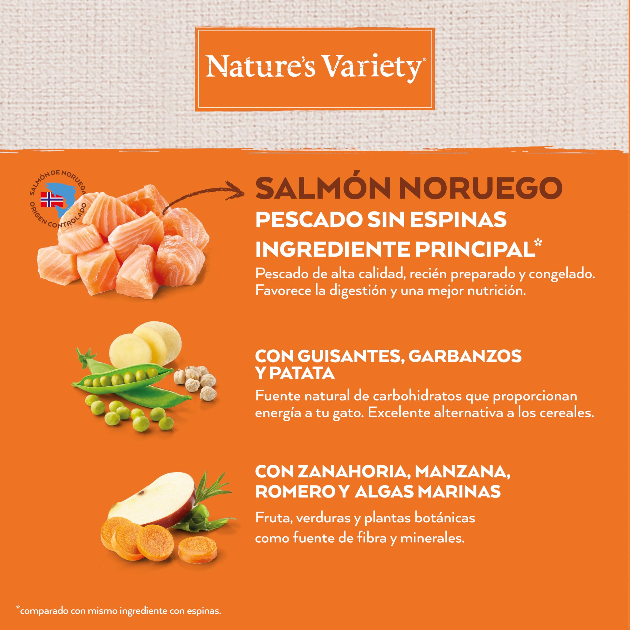 Nature's Variety No Grain Pienso para Gatos Adultos con Salmón Noruego - 7kg