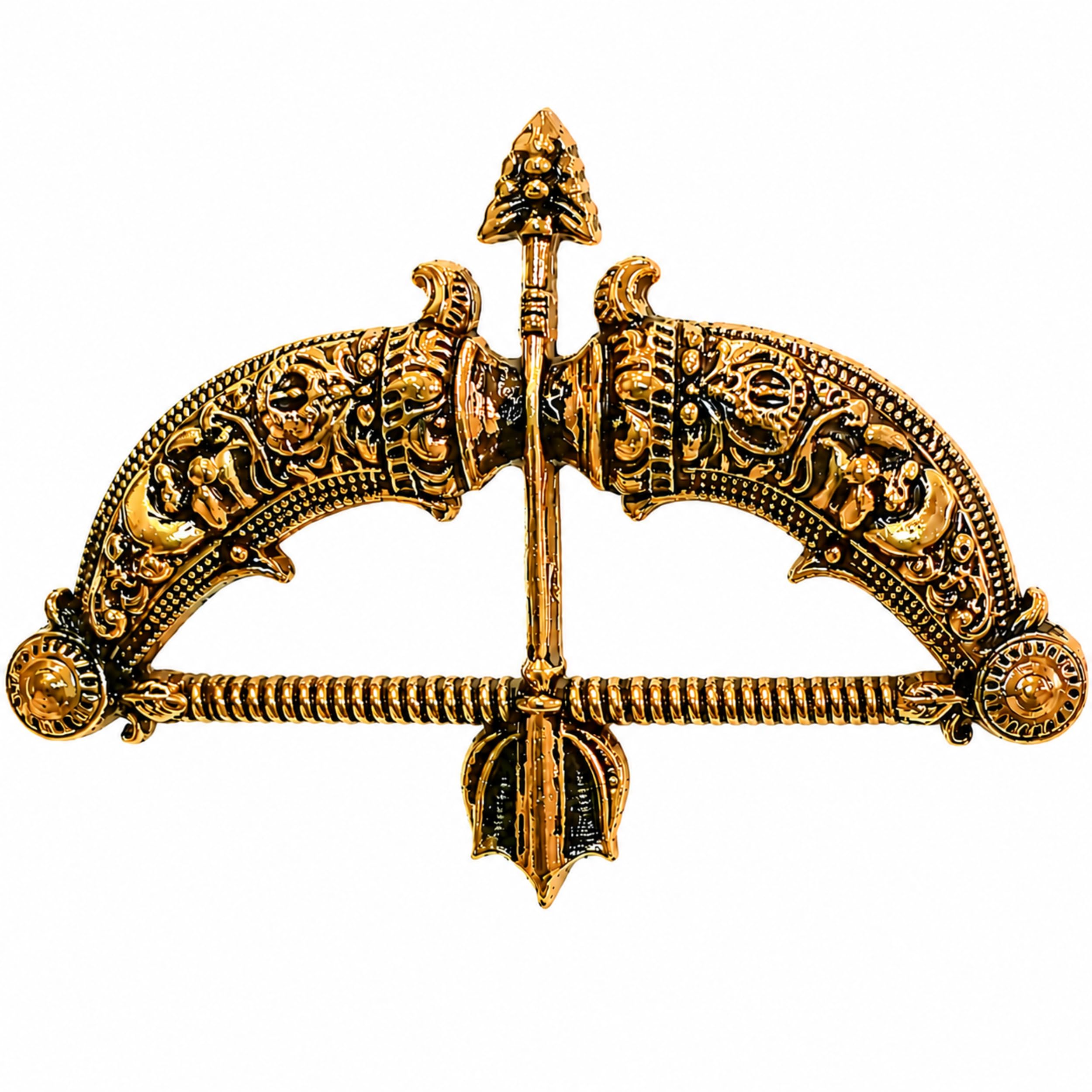 Antique Gold Oxidised Plated Vintage Bow Arrow Ram-Baan Brooch Tie-pin for Men (SJ_9120_P)-image-26