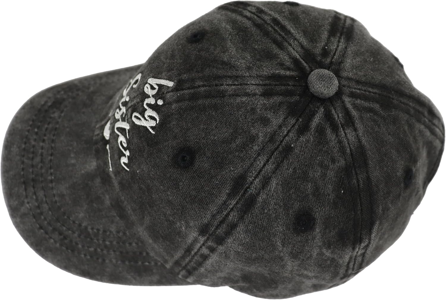 Big Sister Hat for Girls Ages 3-10, Gifts for New Sis, Cute Adjustable Embroidery Cotton Toddler Kids Child Baseball Cap - Image 4